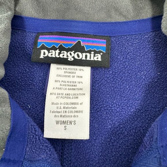 PATAGONIA Women's Vest Blue Hybrid Fleece Full Zip Elastic Waist 31815 Sz Sm X6 - Picture 4 of 6